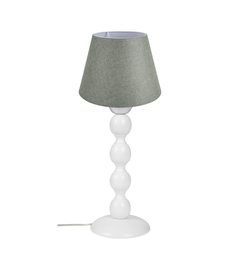 Lampada da tavolo LAGUNAH372638 con paralume verde e base bianca