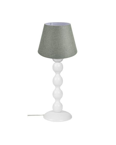 Lampada da tavolo LAGUNAH372638 con paralume verde e base bianca