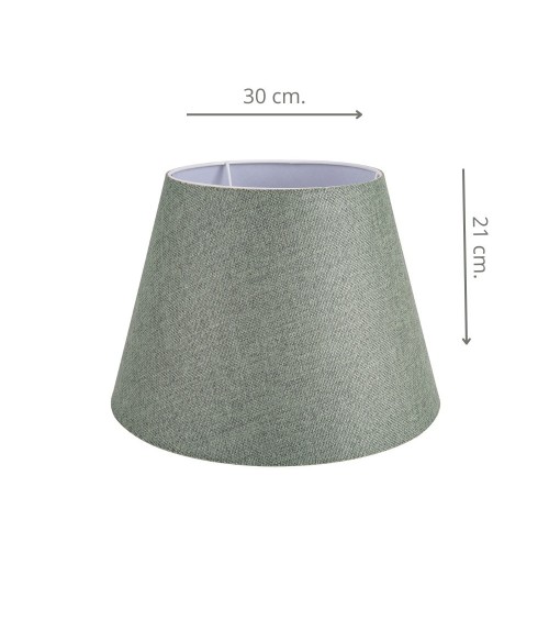 Lampada da tavolo LAGUNAH372638 con paralume verde e base bianca