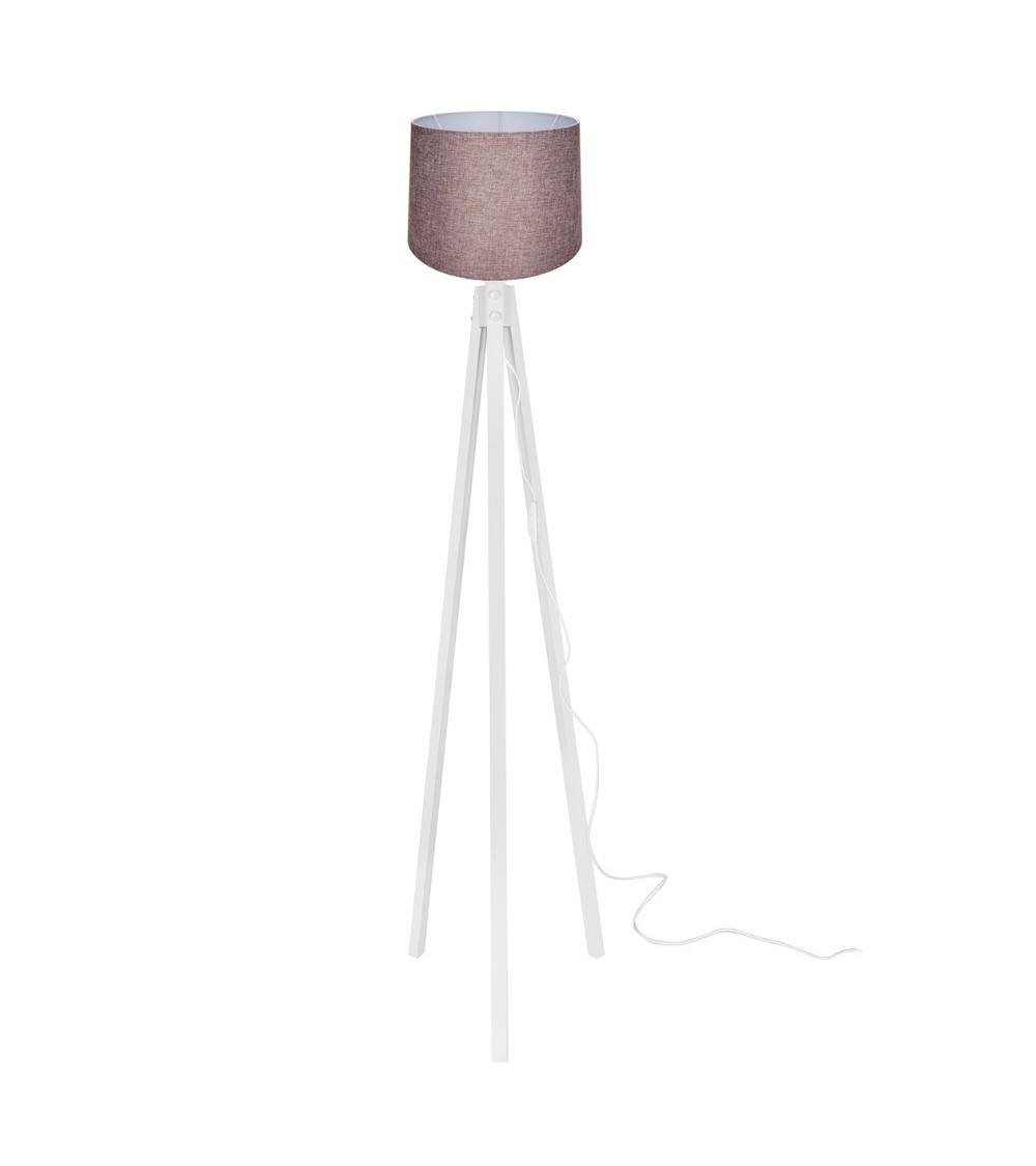 Lampada da terra RODIBI3012 con piantana bianca e paralume rosa
