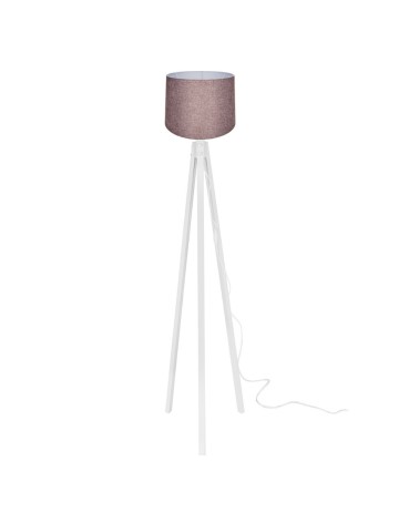 Lampada da terra RODIBI3012 con piantana bianca e paralume rosa