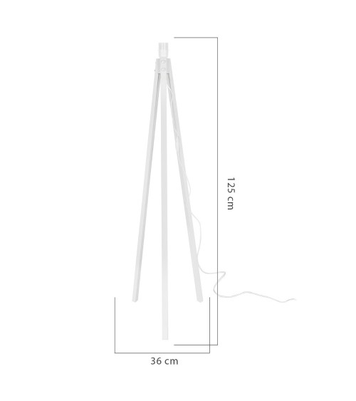 Lampada da terra RODIBI3012 con piantana bianca e paralume rosa