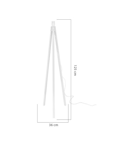 Lampada da terra RODIBI3012 con piantana bianca e paralume rosa