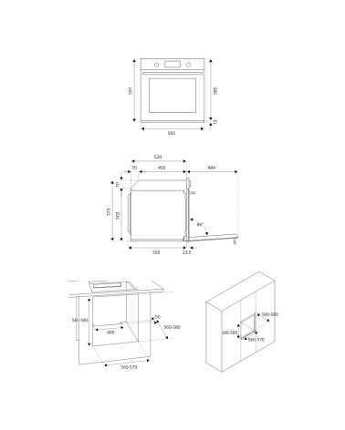 Forno elettrico Bertazzoni La Germania F6011MODPLX 60 cm. multifunzione inox