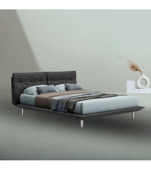 Letto Bolt matrimoniale fisso colore grigio scuro