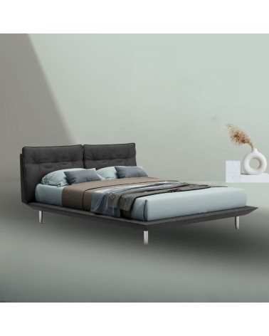Letto Bolt matrimoniale fisso colore grigio scuro