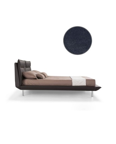 Letto Bolt matrimoniale fisso colore grigio scuro