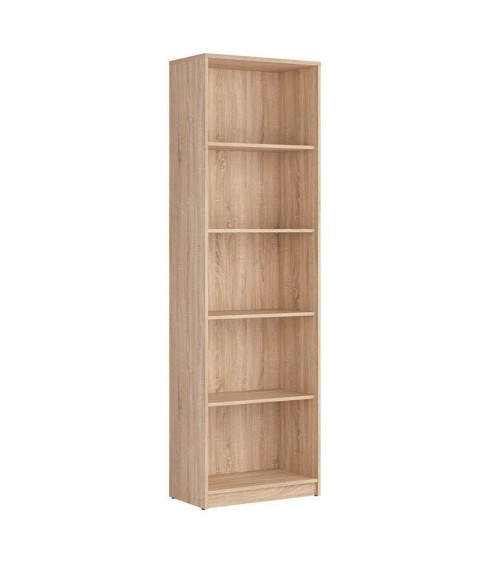 Libreria Nepo con 5 nicchie a giorno colore rovere