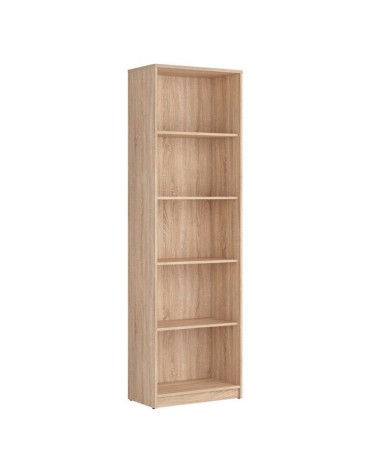 Libreria Nepo con 5 nicchie a giorno colore rovere