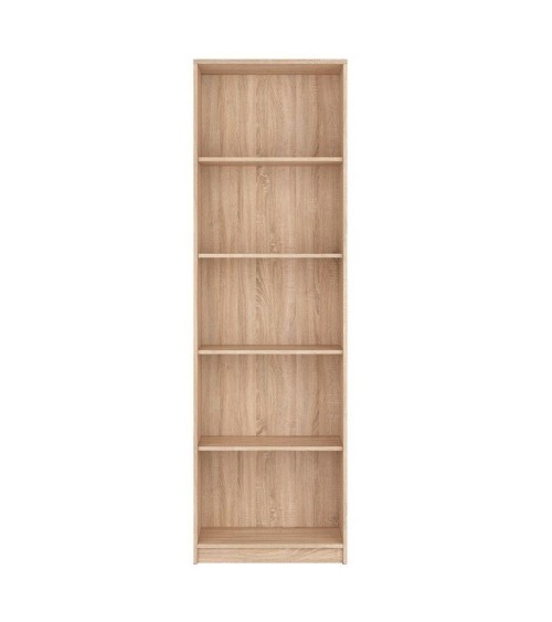 Libreria Nepo con 5 nicchie a giorno colore rovere