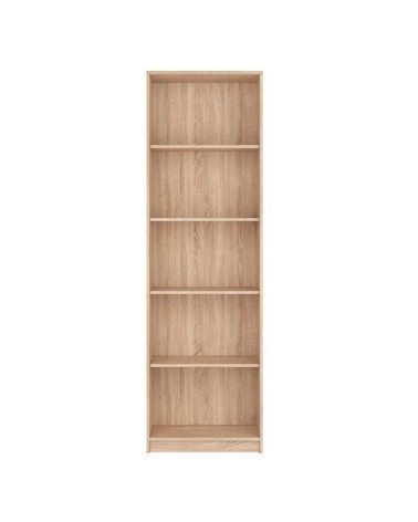Libreria Nepo con 5 nicchie a giorno colore rovere