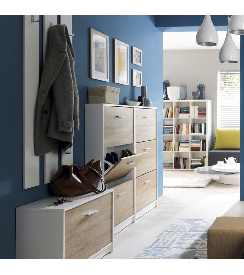 Scarpiera Nepo 3 scomparti colore rovere