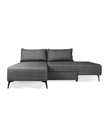 Divano letto angolare Armada in tessuto Mina 11 grigio