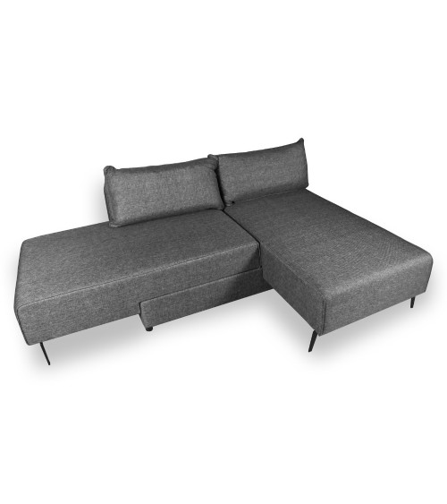 Divano letto angolare Armada in tessuto Mina 11 grigio