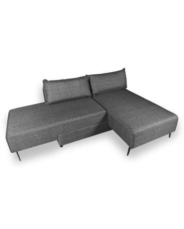 Divano letto angolare Armada in tessuto Mina 11 grigio