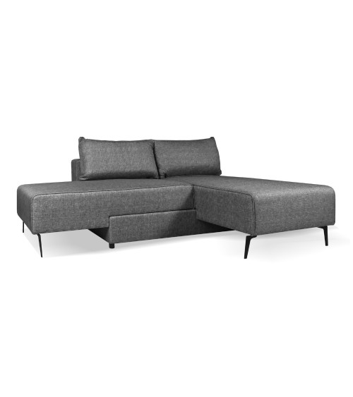 Divano letto angolare Armada in tessuto Mina 11 grigio
