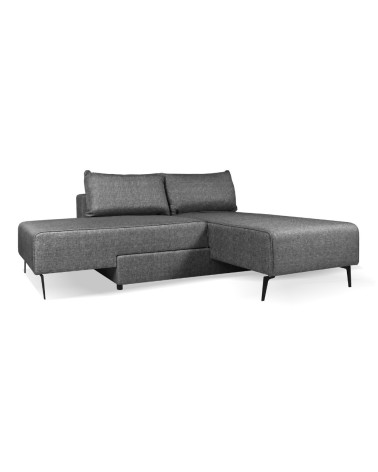 Divano letto angolare Armada in tessuto Mina 11 grigio