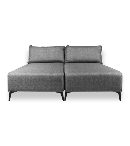 Divano letto angolare Armada in tessuto Mina 11 grigio