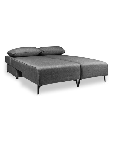 Divano letto angolare Armada in tessuto Mina 11 grigio