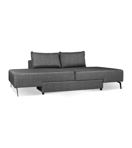 Divano letto angolare Armada in tessuto Mina 11 grigio
