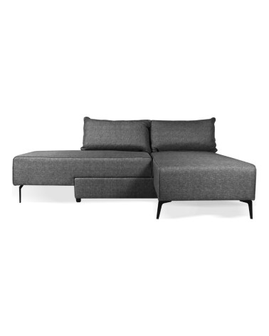Divano letto angolare Armada in tessuto Mina 11 grigio