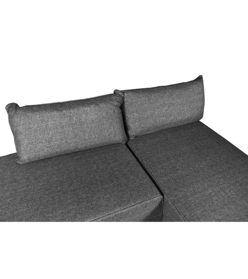 Divano letto angolare Armada in tessuto Mina 11 grigio
