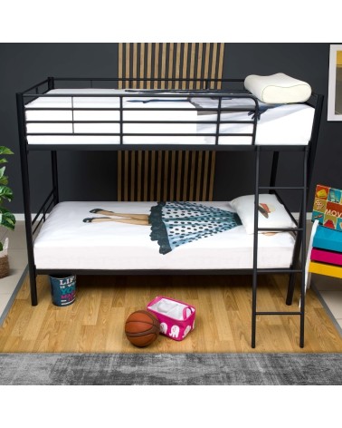 Letto a castello Monza in metallo nero