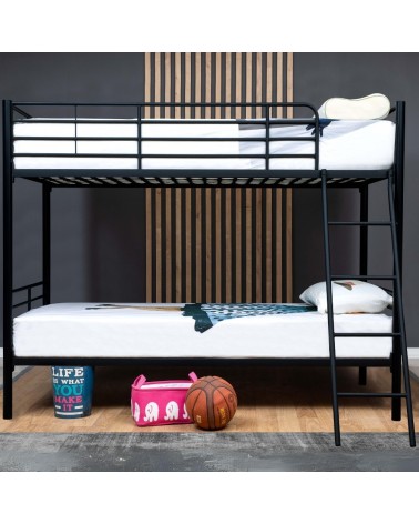 Letto a castello Monza in metallo nero