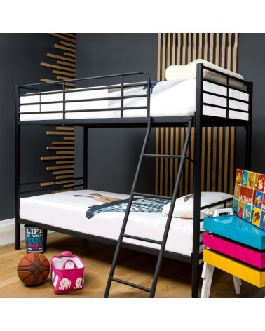 Letto a castello Monza in metallo nero