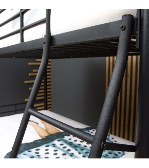 Letto a castello Monza in metallo nero