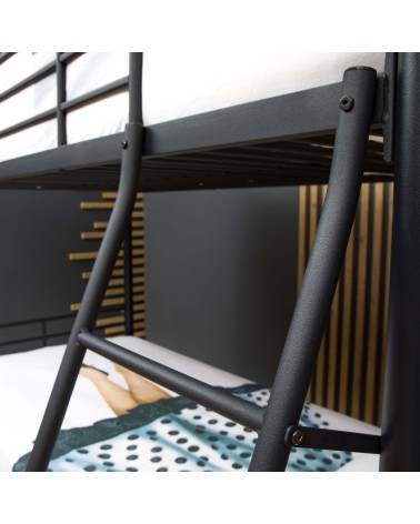 Letto a castello Monza in metallo nero