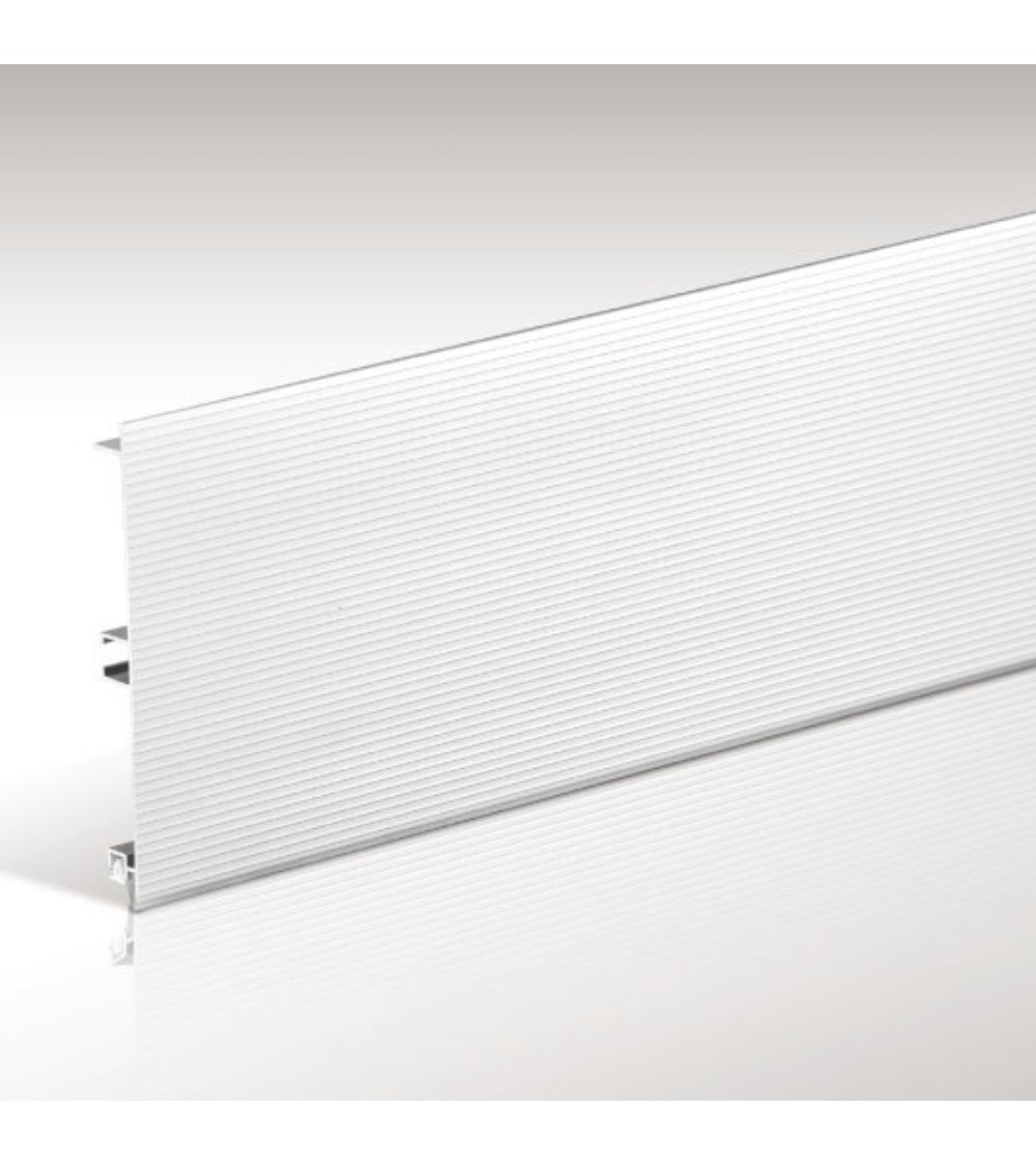 Zoccolo alluminio mille righe H12 barra da 4 mtl ZOCC1000H12ALL
