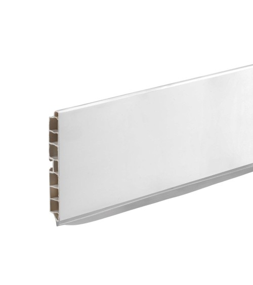 Zoccolo per cucina in PVC barra 4 mtl H15 colore bianco opaco