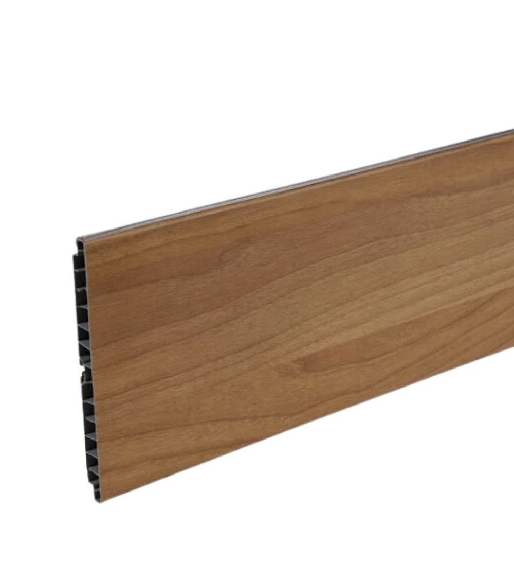 Zoccolo per cucina in PVC barra 4 mtl H12 colore noce tavolato