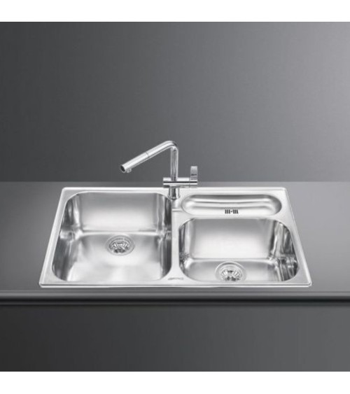 Lavello Smeg LTS9032 90 cm. spazzolato inox