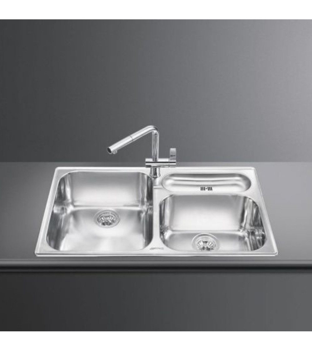 Lavello Smeg LTS9032 90 cm. spazzolato inox