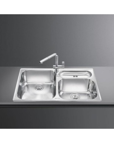 Lavello Smeg LTS9032 90 cm. spazzolato inox