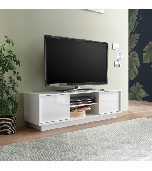 Base tv Ice colore bianco lucido