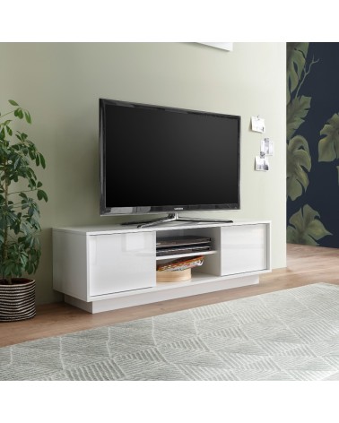 Base tv Ice colore bianco lucido