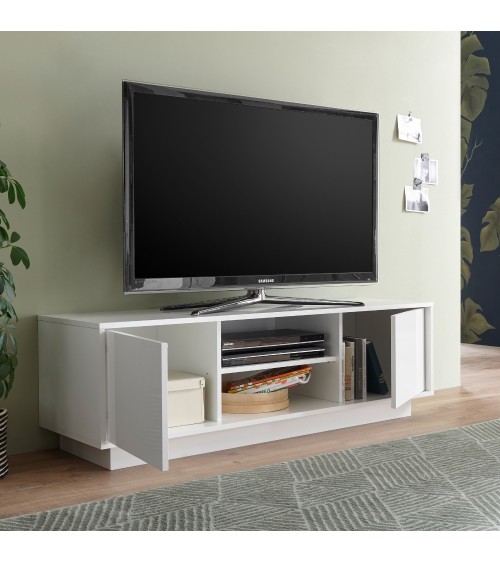 Base tv Ice colore bianco lucido