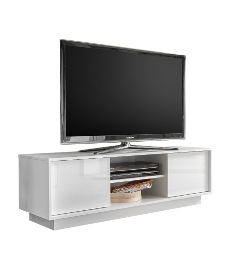 Base tv Ice colore bianco lucido