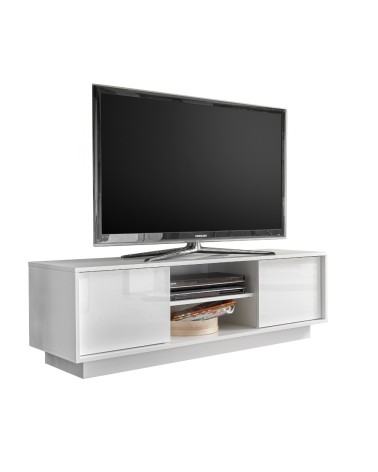 Base tv Ice colore bianco lucido