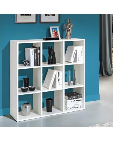 Libreria Hawai 9 compartimenti colore bianco larice