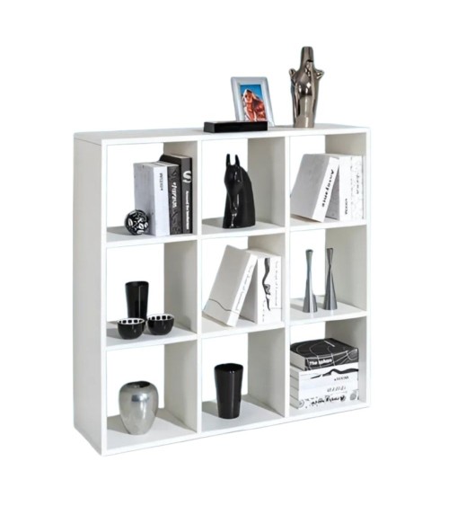 Libreria Hawai 9 compartimenti colore bianco larice