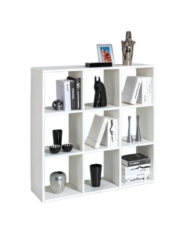 Libreria Hawai 9 compartimenti colore bianco larice