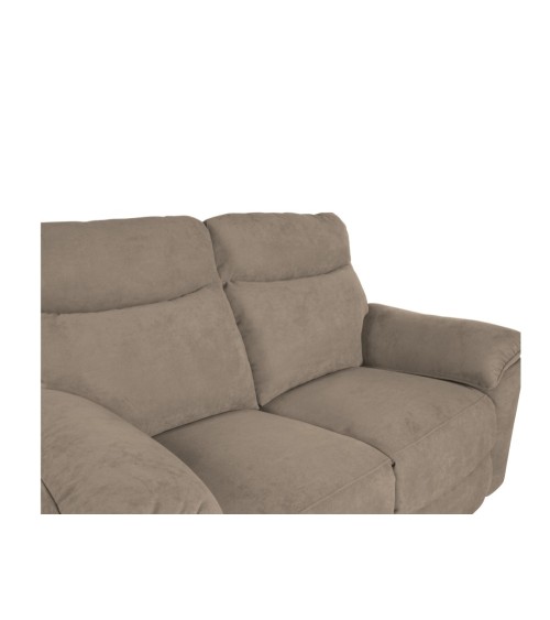 Divano recliner Boston 2 posti elettrico in tessuto giulia 9703 cappuccino
