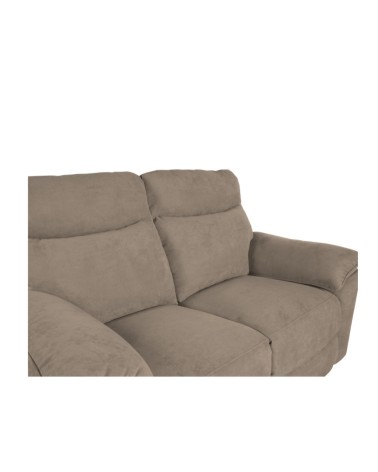 Divano recliner Boston 2 posti elettrico in tessuto giulia 9703 cappuccino