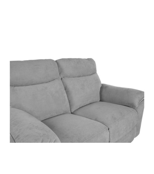 Divano recliner Boston 2 posti elettrico in tessuto giulia 9713 grigio
