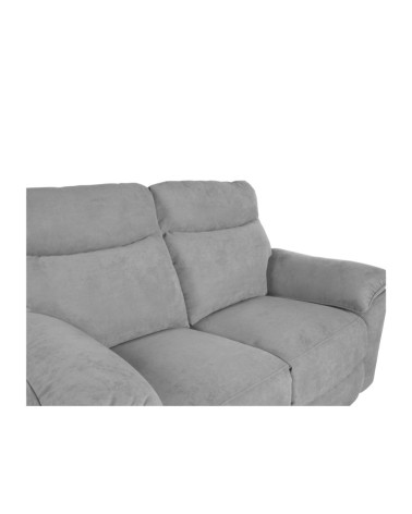 Divano recliner Boston 2 posti elettrico in tessuto giulia 9713 grigio