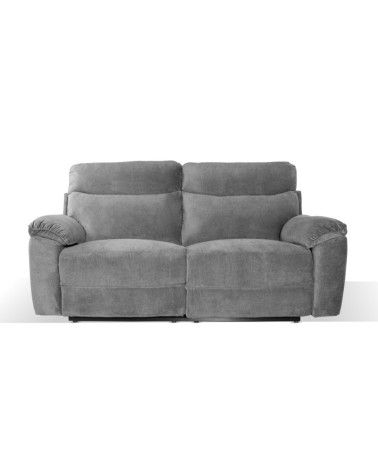 Divano recliner Boston 3 posti elettrico in tessuto giulia 9713 grigio